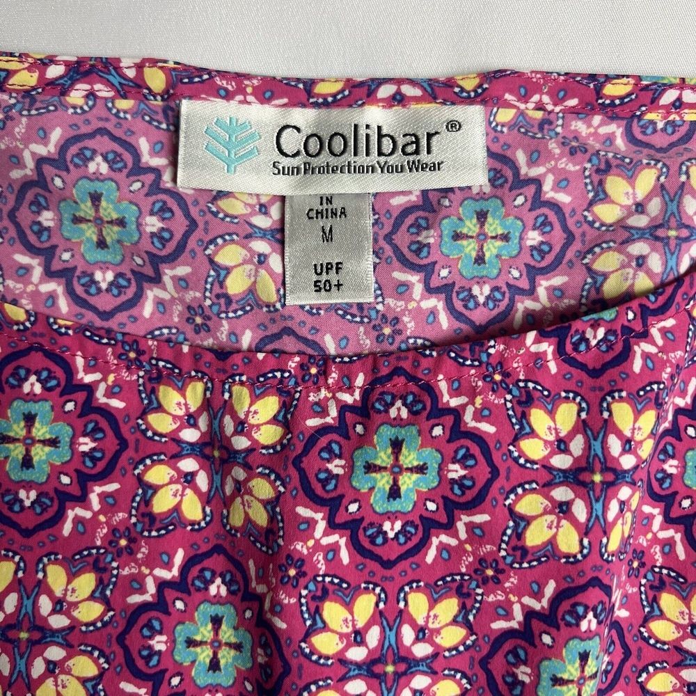 Coolibar Dress Womans Medium Pullover 3/4 Sleeve Oceanside Tunic SPU 50+ Pink - Picture 4 of 8